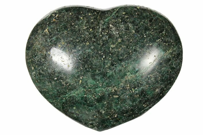 Polished Fuchsite Heart - Madagascar #126773